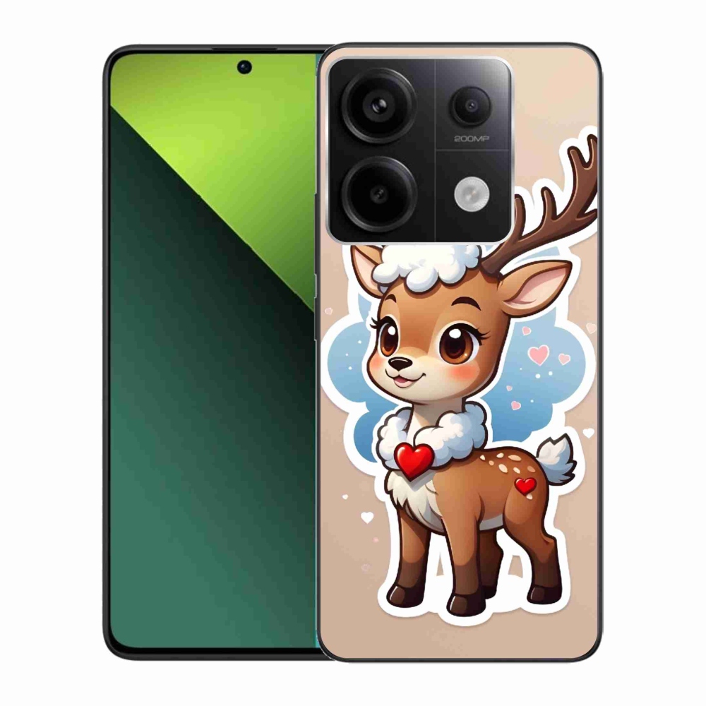 Zselés borítás mmCase a Xiaomi Redmi Note 13 Pro 5G/Poco X6 5G számára - rajzfilm rénszarvas