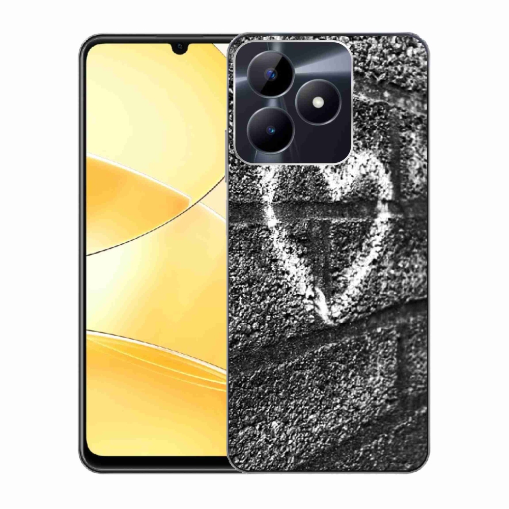 Zselés borítás mmCase a Realme C51/C53 készülékhez - szív a falon