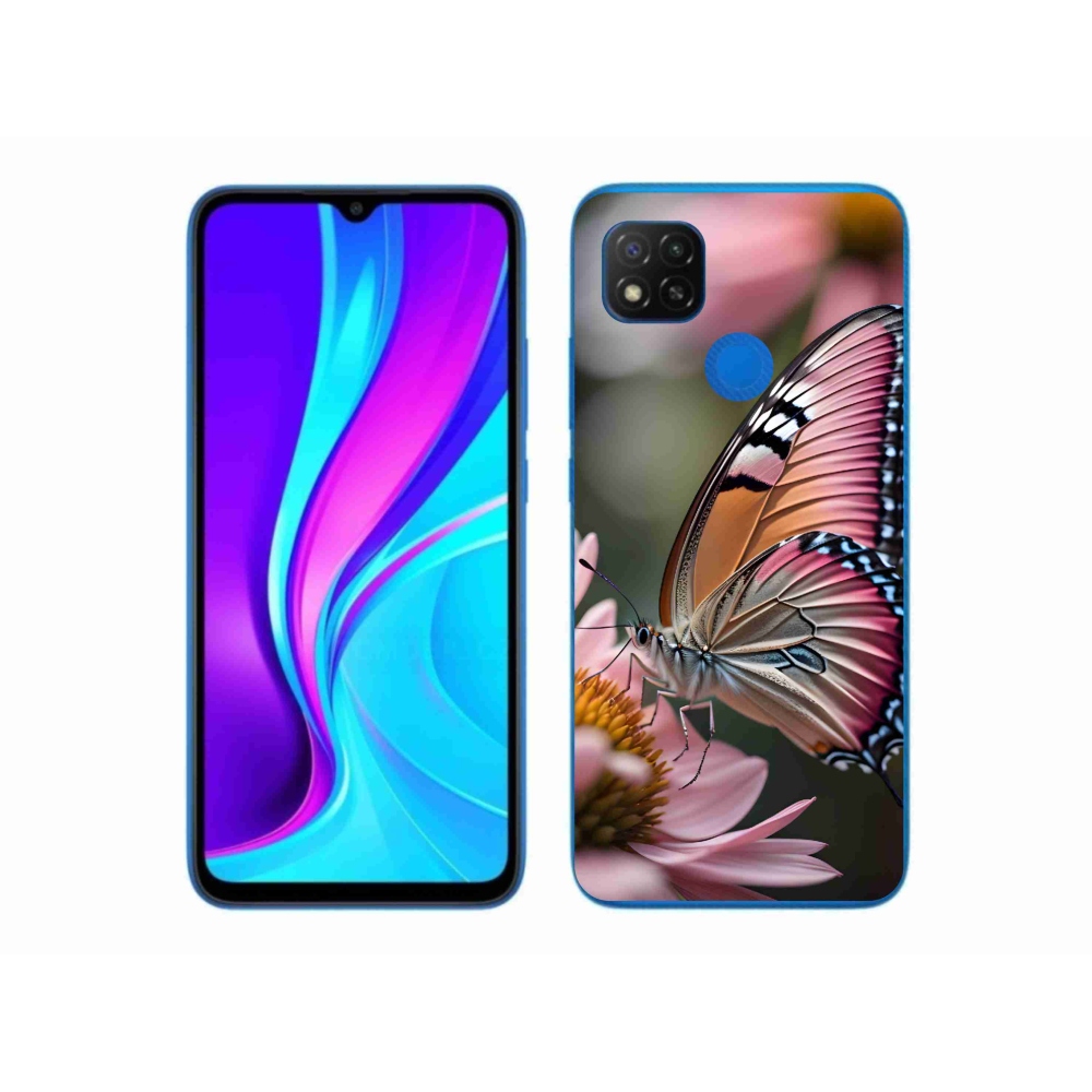 Gél borítás mmCase a Xiaomi Redmi 9C-hez - színes pillangó