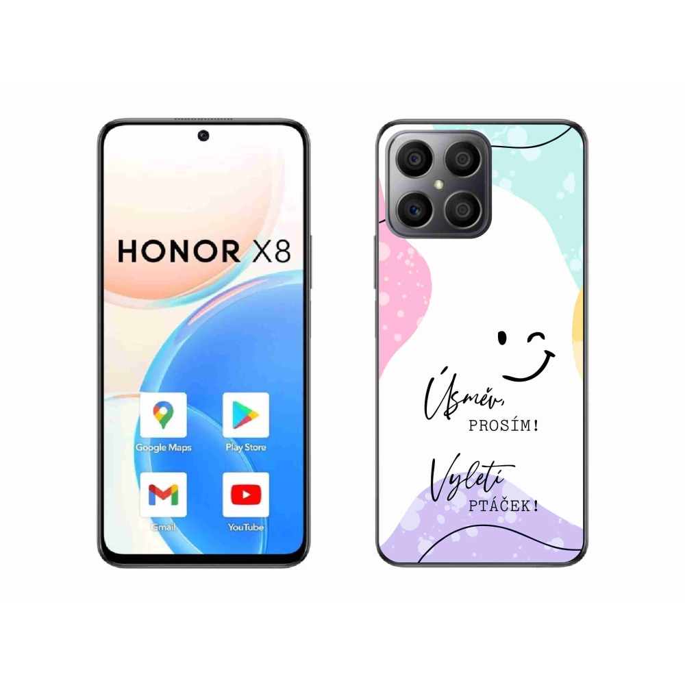 Gél borító mmCase a Honor X8 4G-hez - vicces szöveg 4 fehér háttérrel