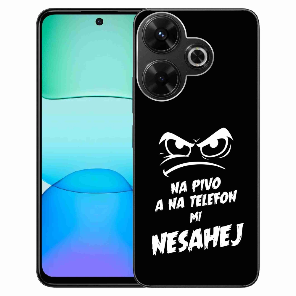 Gél borítás mmCase a Xiaomi Redmi 13 4G/Poco M6 4G - sör motívum 2 fekete háttérrel