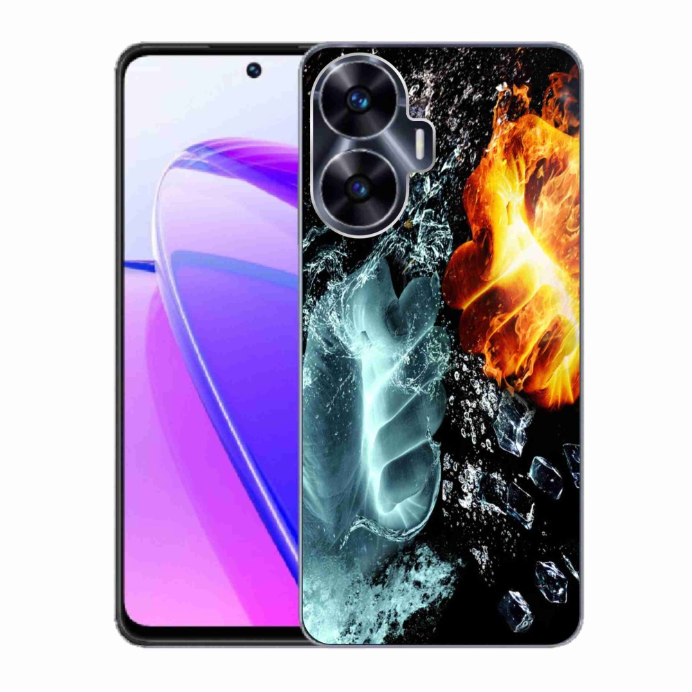 Gél borítás mmCase a Realme C55 készülékhez - víz és tűz