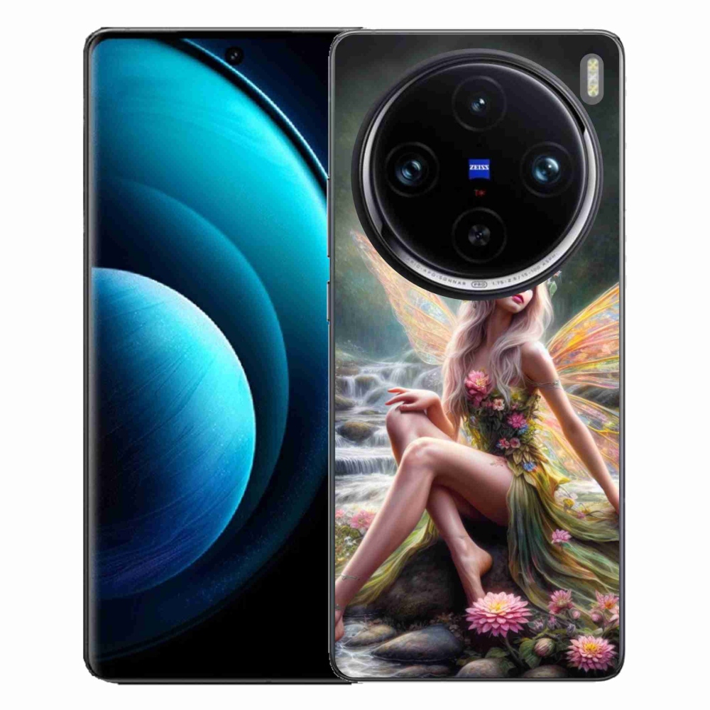 Zselés borítás mmCase Vivo X100 Pro 5G - pillangó nőhöz 1