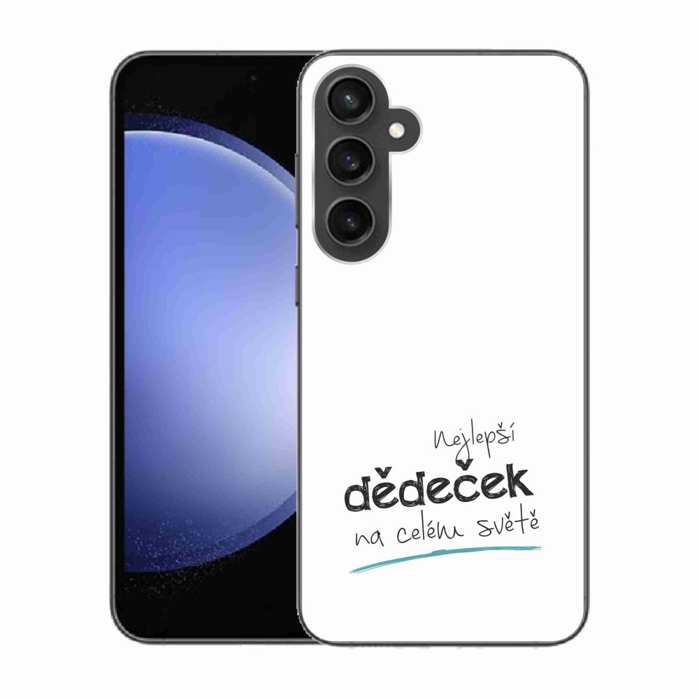 Gél borító mmCase Samsung Galaxy S23 FE - a legjobb nagypapa 3 fehér háttérrel