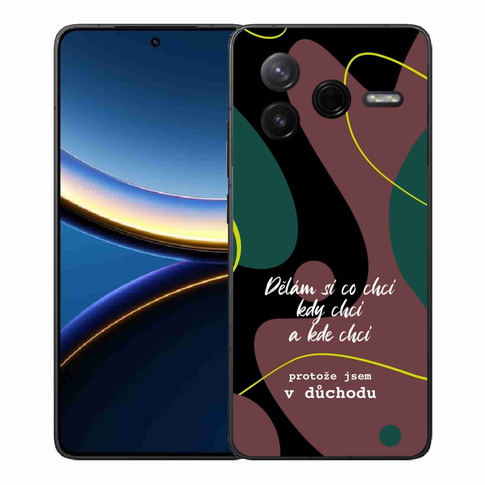 Gél borító mmCase a Xiaomi Poco F7 Pro számára - vicces szöveg 10 fekete háttér