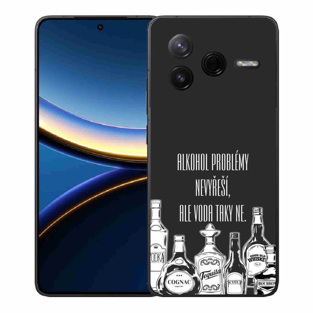 Gél borító mmCase a Xiaomi Poco F7 Pro számára - vicces szöveg fekete háttérrel