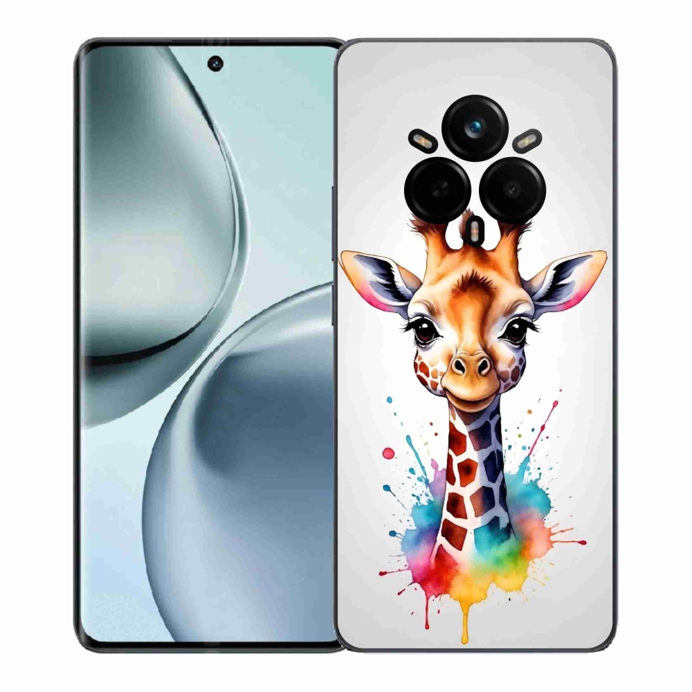 Zselés borítás mmCase a Realme 14 Pro+ 5G készülékhez - zsiráf 1