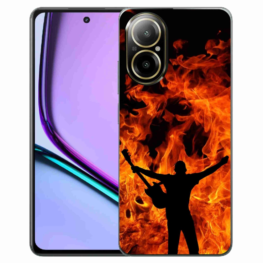 Gél borítás mmCase a Realme C67 készülékhez - zenész és tűz