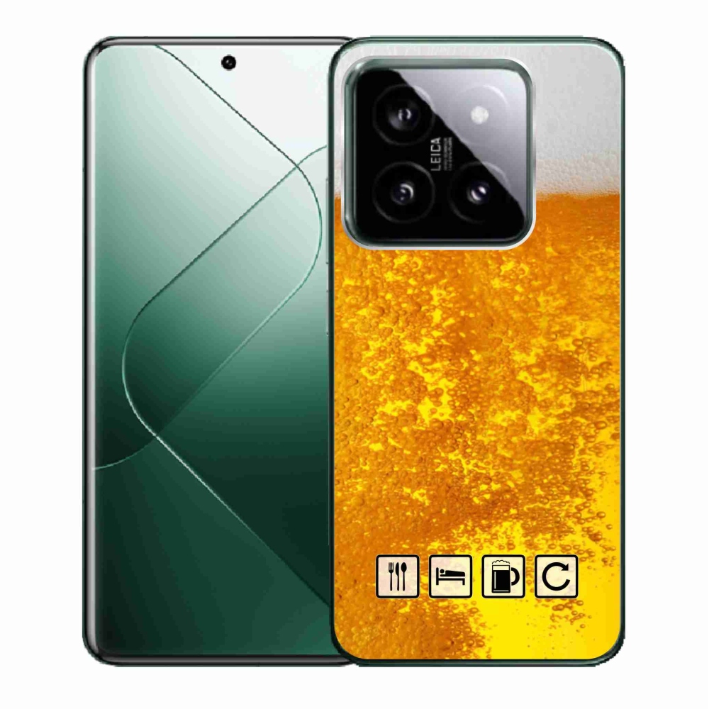 Gél borítás mmCase a Xiaomi 14 - sör motívumhoz 3