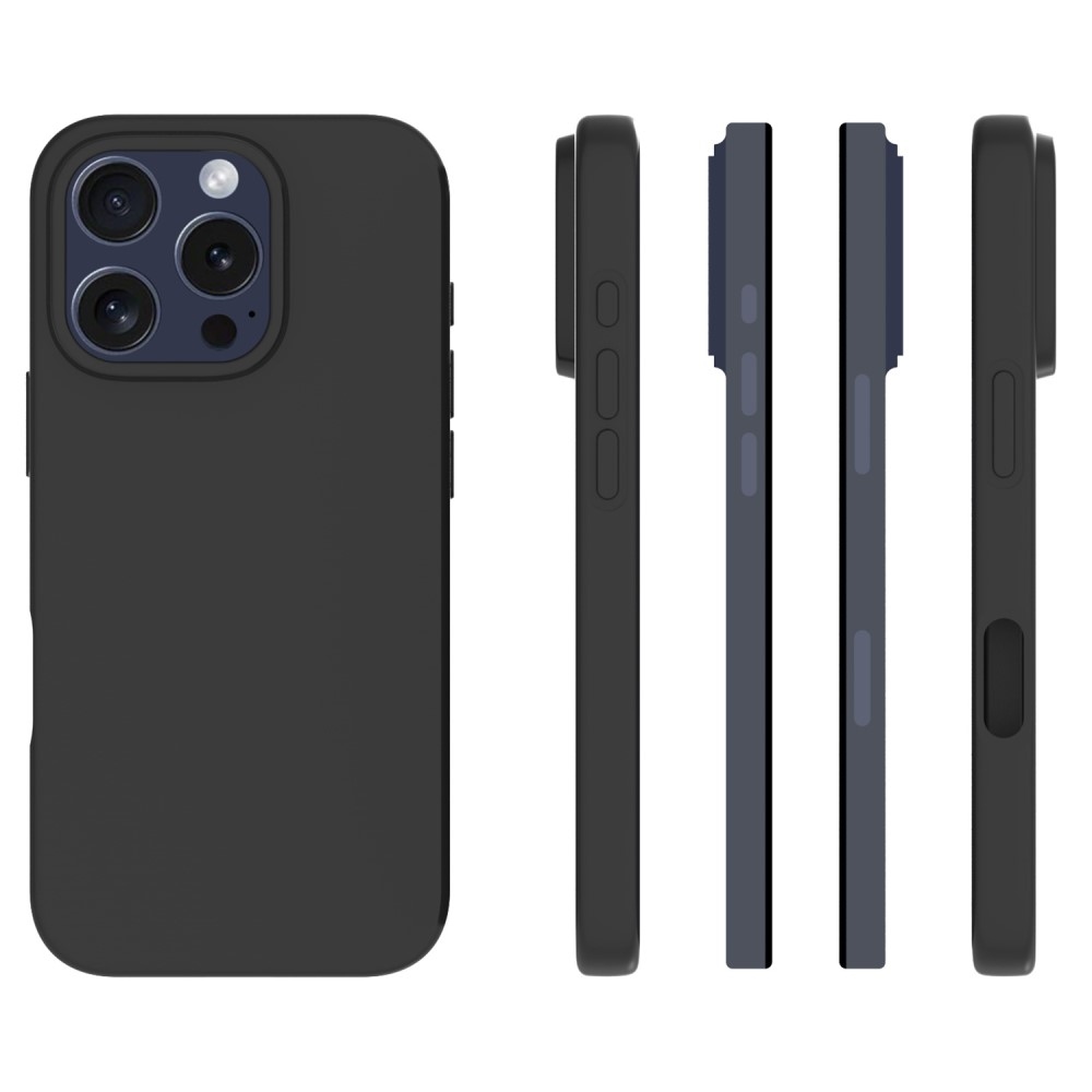 Fekete zselés tok iPhone 16 Pro készülékhez