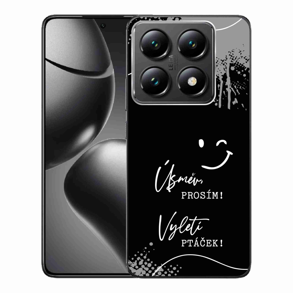 Gél borító mmCase a Xiaomi 14T Pro számára - vicces szöveg 4 fekete háttérrel