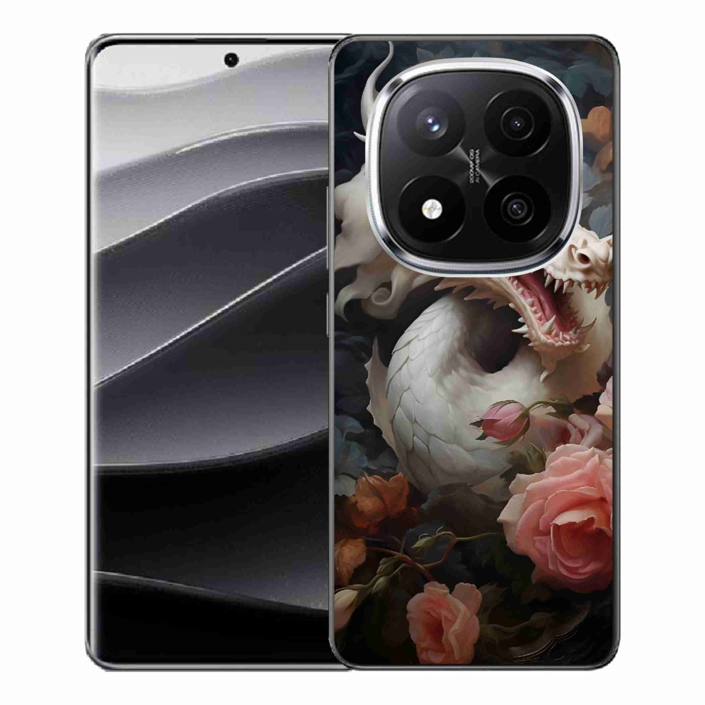 Gél borítás mmCase a Xiaomi Redmi Note 14 Pro+ 5G - fehér sárkányhoz