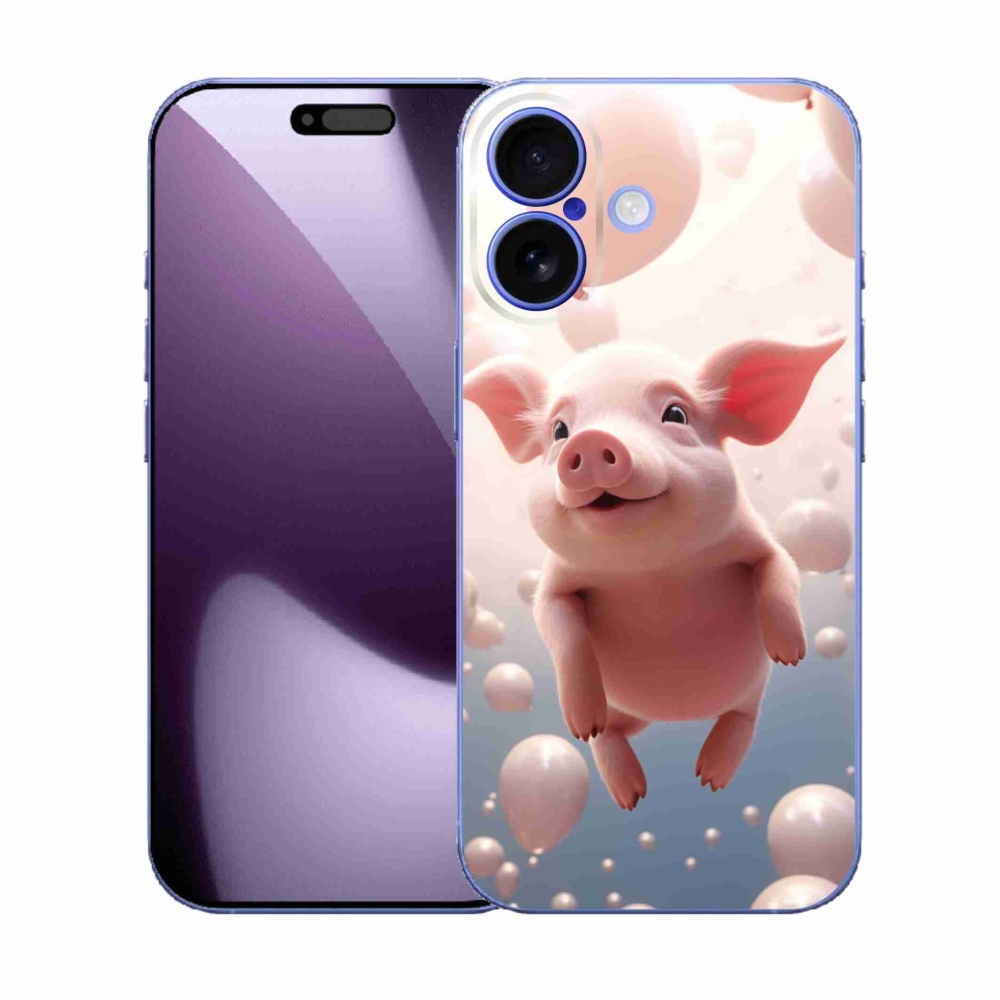 Gél borítás mmCase iPhone 17 készülékhez - malacka lufikkal