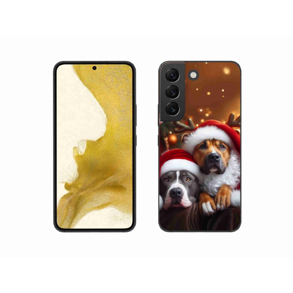 Gél borítás mmCase Samsung Galaxy S22 5G - Karácsonyi kutyák