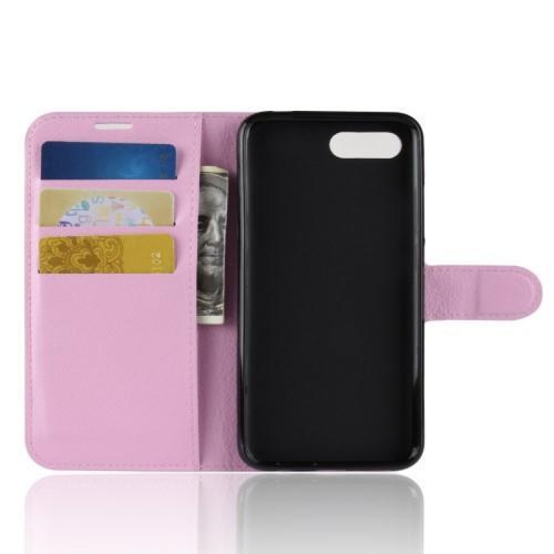 Fal PU bőr tok Honor 10 - rózsaszín