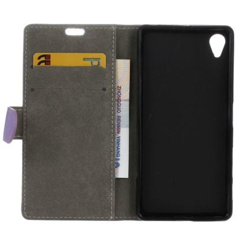 Walle pénztárca tok Sony Xperia X-hez - lila