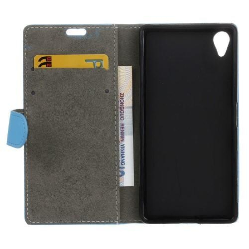 Walle Wallet tok Sony Xperia X-hez - világoskék színben