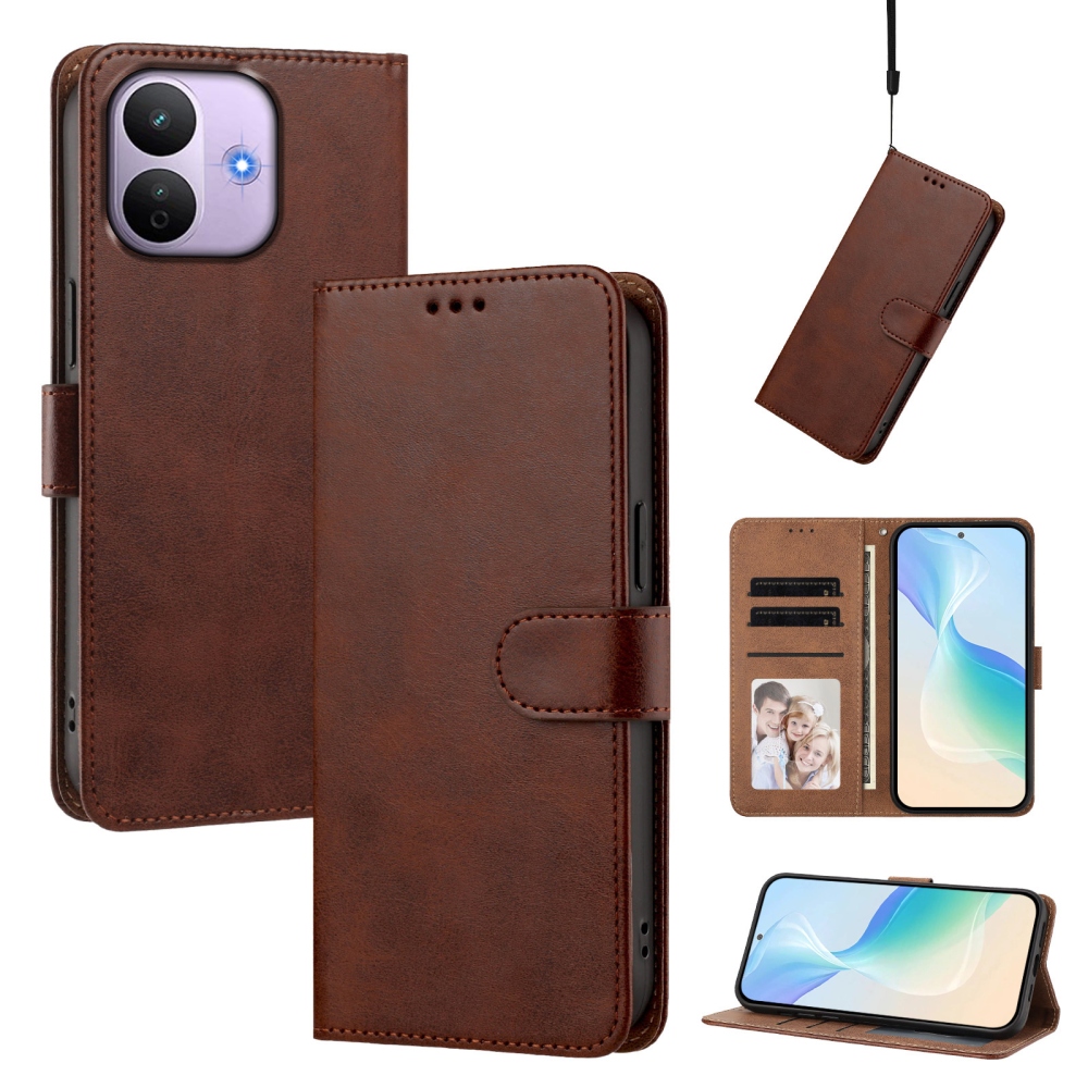 Wallet könyvszerű tok a Xiaomi Redmi Note 17 Pro 5G mobiltelefonhoz – barna