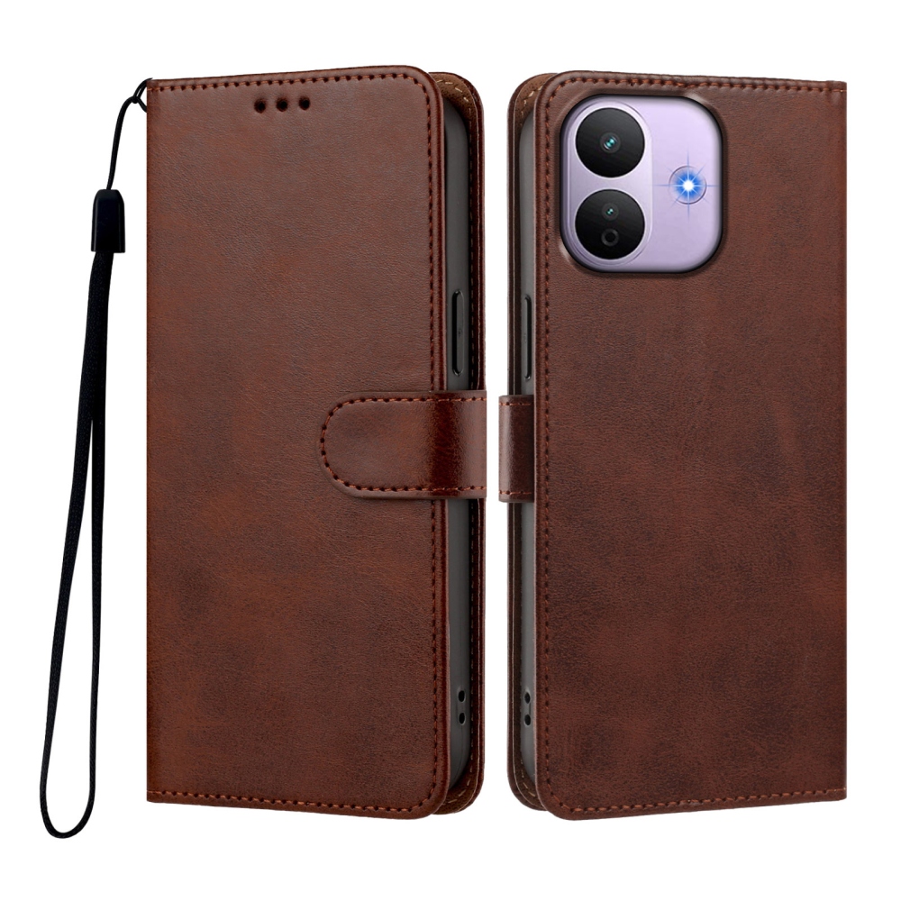Wallet könyvszerű tok a Xiaomi Redmi Note 17 Pro 5G mobiltelefonhoz – barna