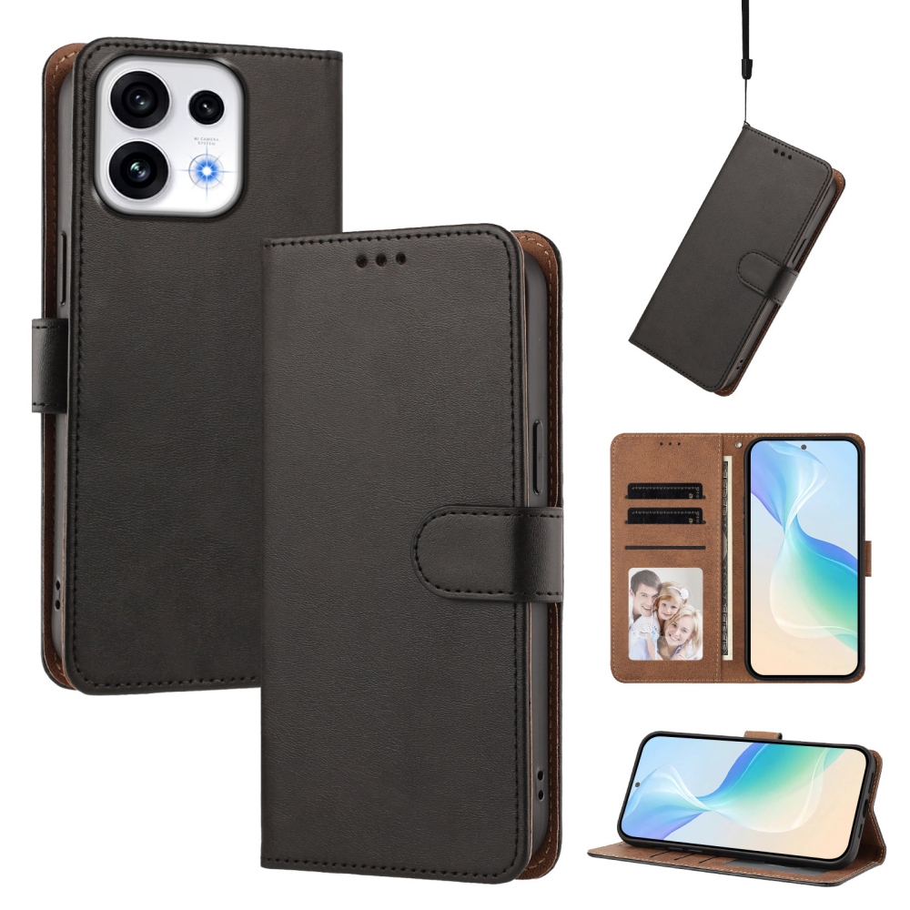 Wallet könyvszerű tok az Oppo Reno 16 Pro 5G/Oppo Reno 16 5G készülékhez – fekete