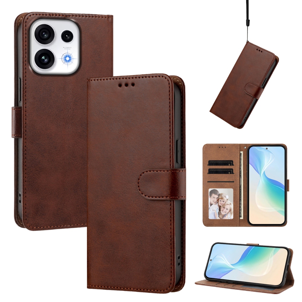 Wallet könyvszerű tok az Oppo Reno 16 Pro 5G/Oppo Reno 16 5G készülékhez – barna
