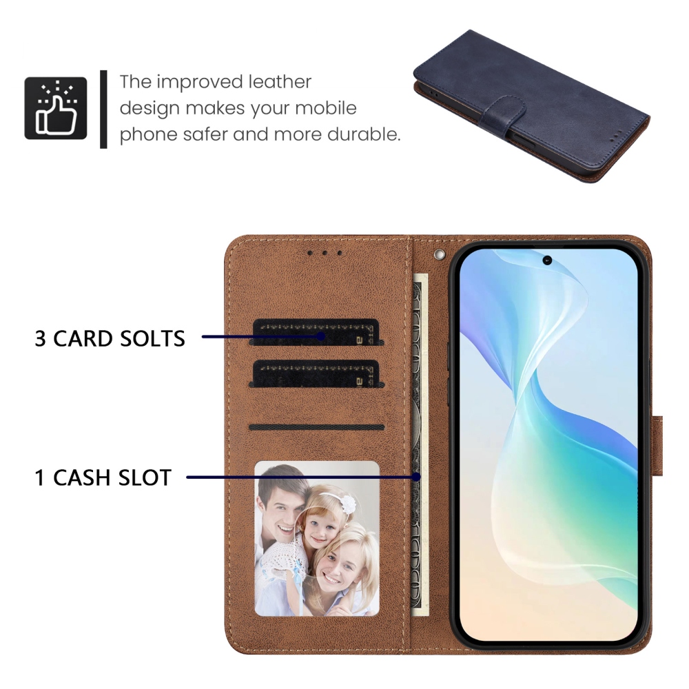 Wallet könyvszerű tok az Oppo Reno 16 Pro 5G/Oppo Reno 16 5G készülékhez – kék