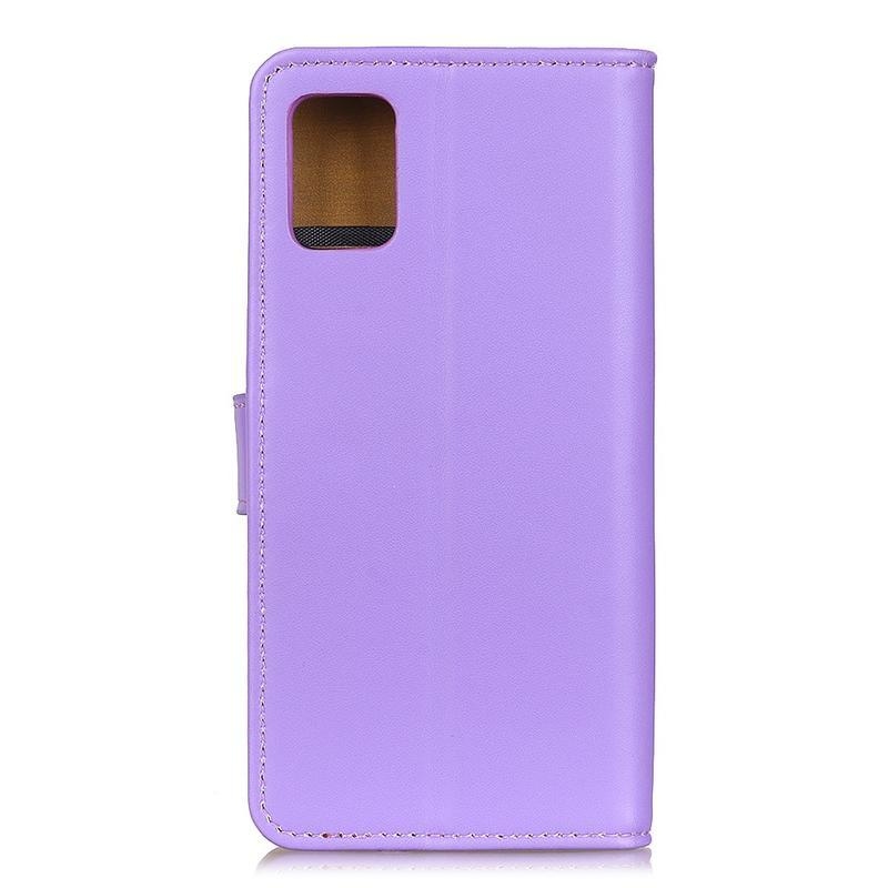 Wallet PU bőr pénztárca tok a Samsung Galaxy M31s mobiltelefonhoz – lila