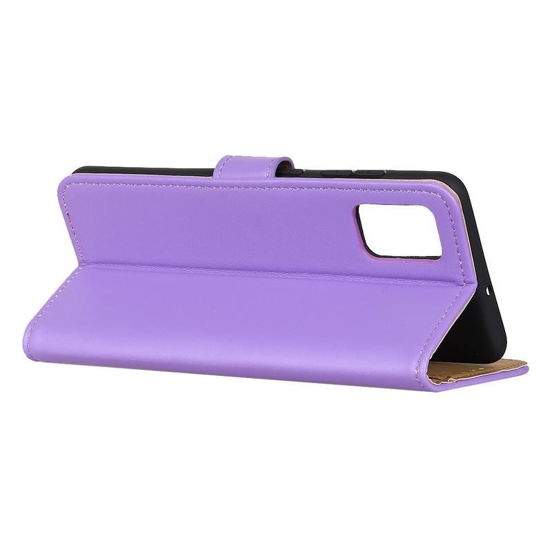 Wallet PU bőr pénztárca tok a Samsung Galaxy M31s mobiltelefonhoz – lila