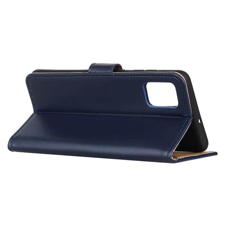 Wallet PU bőr pénztárca tok a Samsung Galaxy M31s mobiltelefonhoz – kék