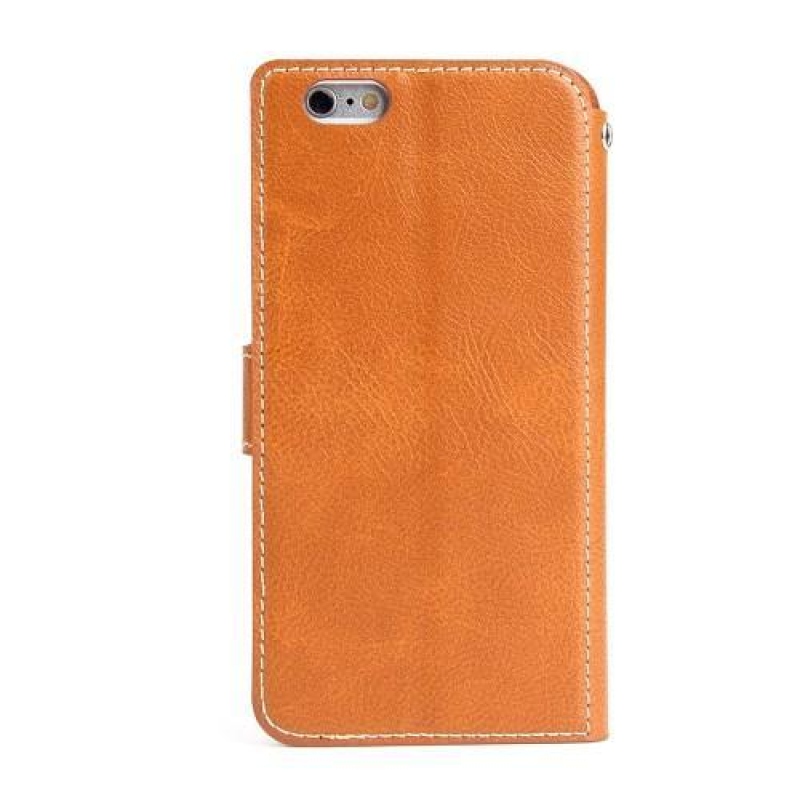 Tárca PU bőr tok iPhone 6 Plus és iPhone 6s Plus készülékhez - arany színben