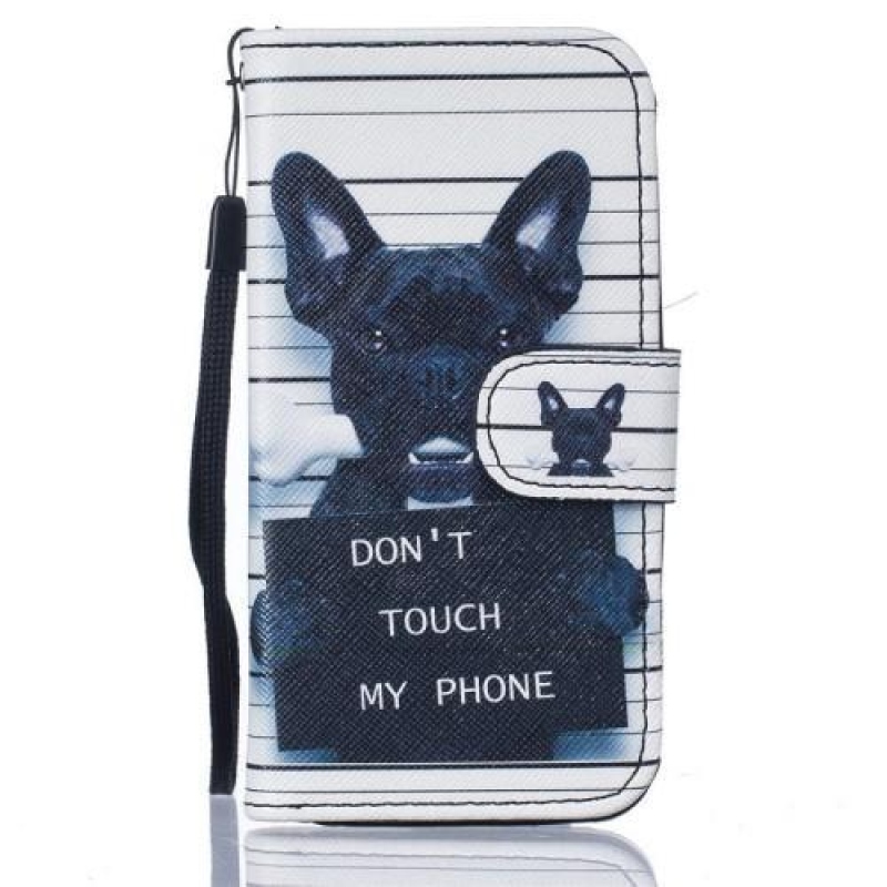 Wally pénztárca tok iPhone 5C-hez - kutya rácsok mögött