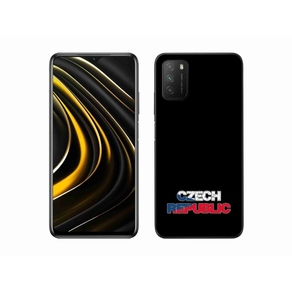 Gél borítás mmCase a Xiaomi Poco M3-hoz - Csehország fekete háttér
