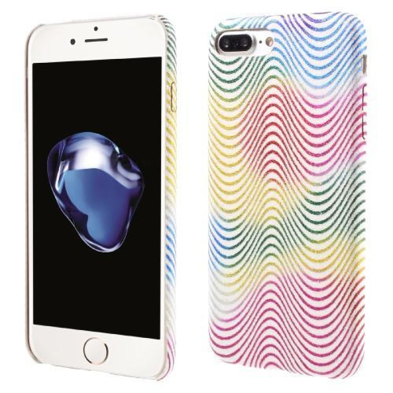 Hullámos műanyag tok iPhone 7 Plus és iPhone 8 Plus készülékhez - színes