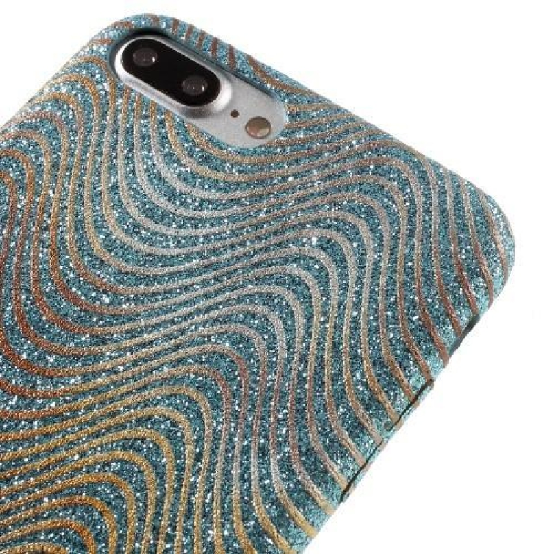 Hullámos műanyag tok iPhone 7 Plus és iPhone 8 Plus készülékhez - világoskék színben