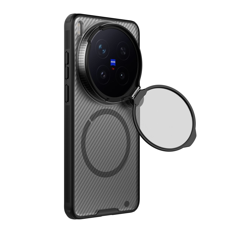 Nillkin CamShield Prop mágneses hátlap a Vivo X300 Ultra készülékhez – átlátszó fekete