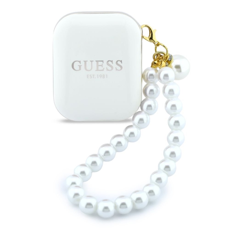 Guess Pearl Strap TWS vezeték nélküli fülhallgató, fehér