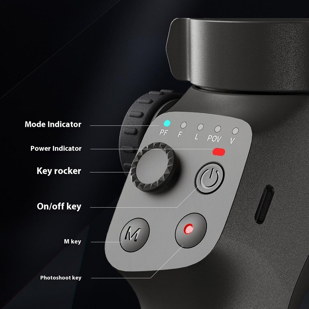 3 tengelyes összecsukható stabilizátor FunSnap CM8 AI mobilhoz