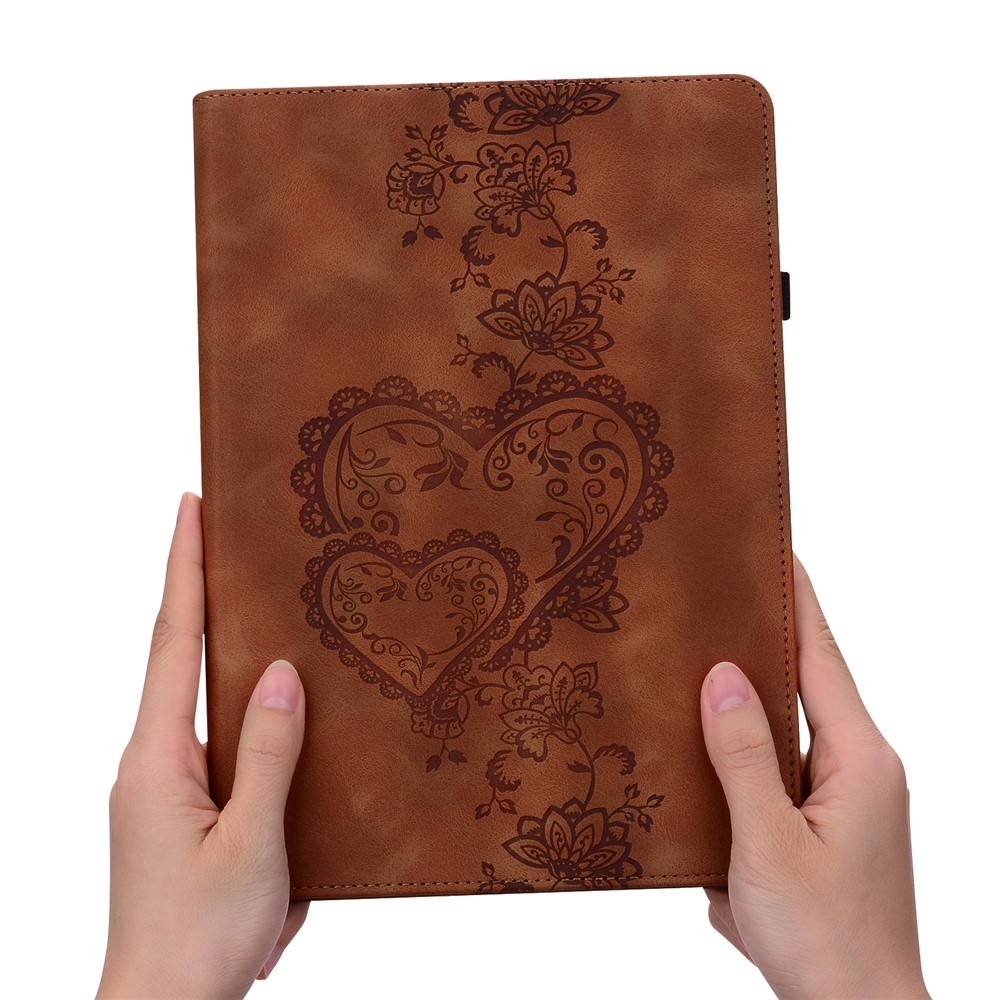 Szív záró tok Xiaomi Redmi Pad SE 8.7 tablethez - barna