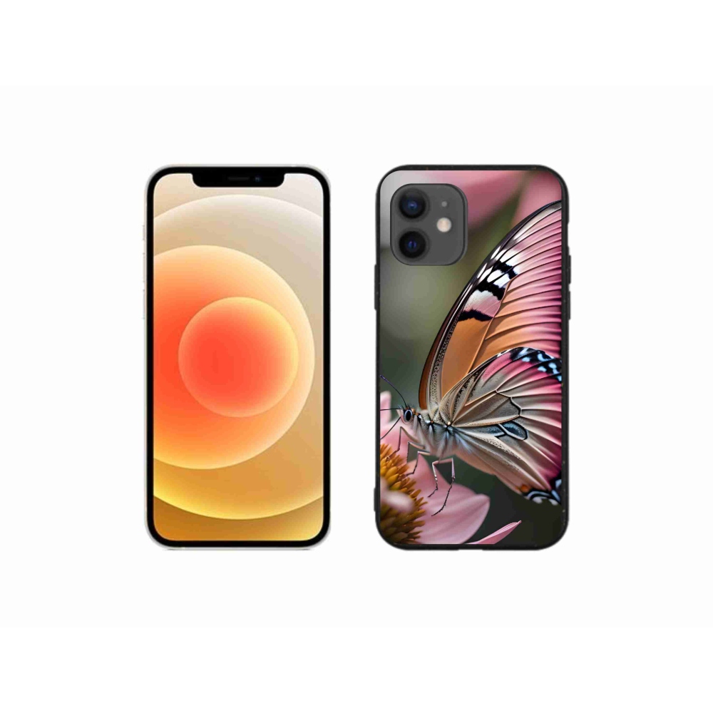 Zselés borítás mmCase iPhone 12 mini készülékhez - színes pillangó
