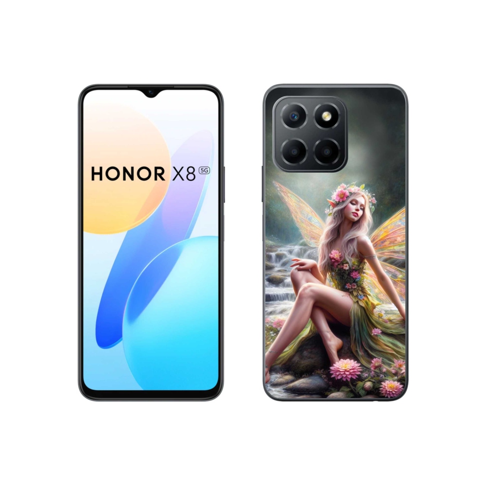 Zselés borítás mmCase a Honor X8 5G/70 Lite 5G számára - pillangó nő 1