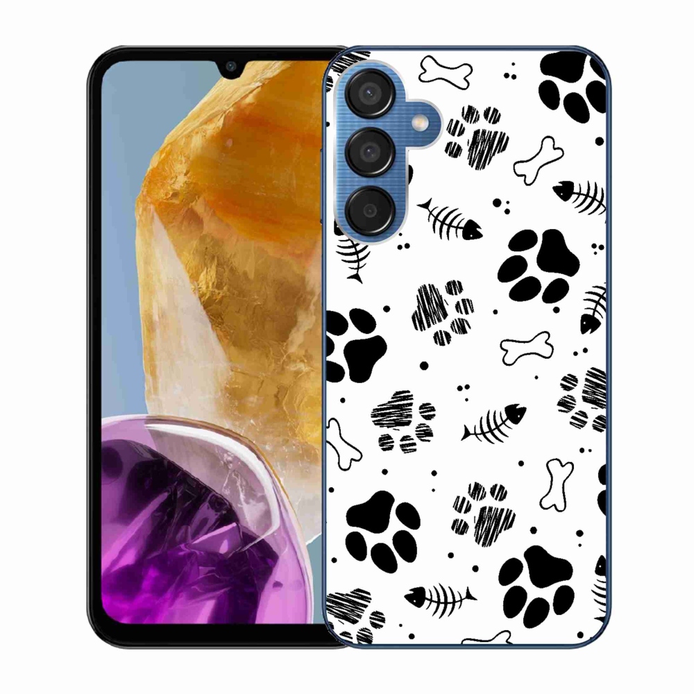 Zselés borítás mmCase Samsung Galaxy M15 5G - kutyamancsok 1