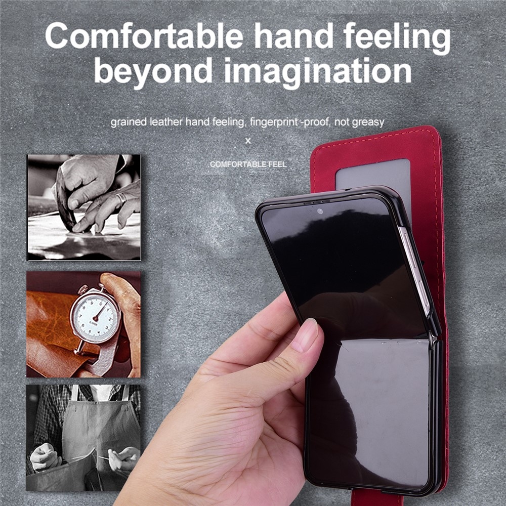 Gridy könyv tok Samsung Galaxy Z Flip7 5G - bordó színű