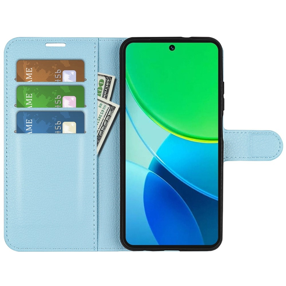 Litchi könyvtáska Vivo Y19s készülékhez - kék