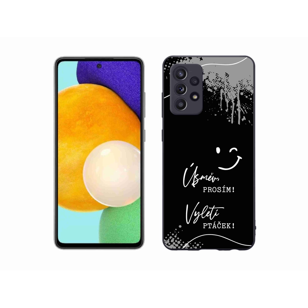 Gél borító mmCase Samsung Galaxy A52/A52 5G - vicces szöveg 4 fekete háttérrel