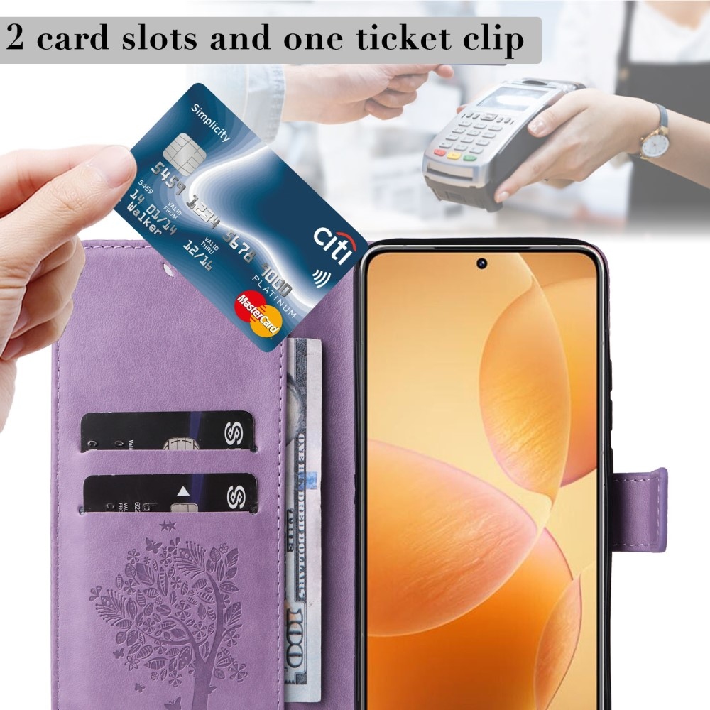 Fák könyve tok Xiaomi 14T Pro - világos lila