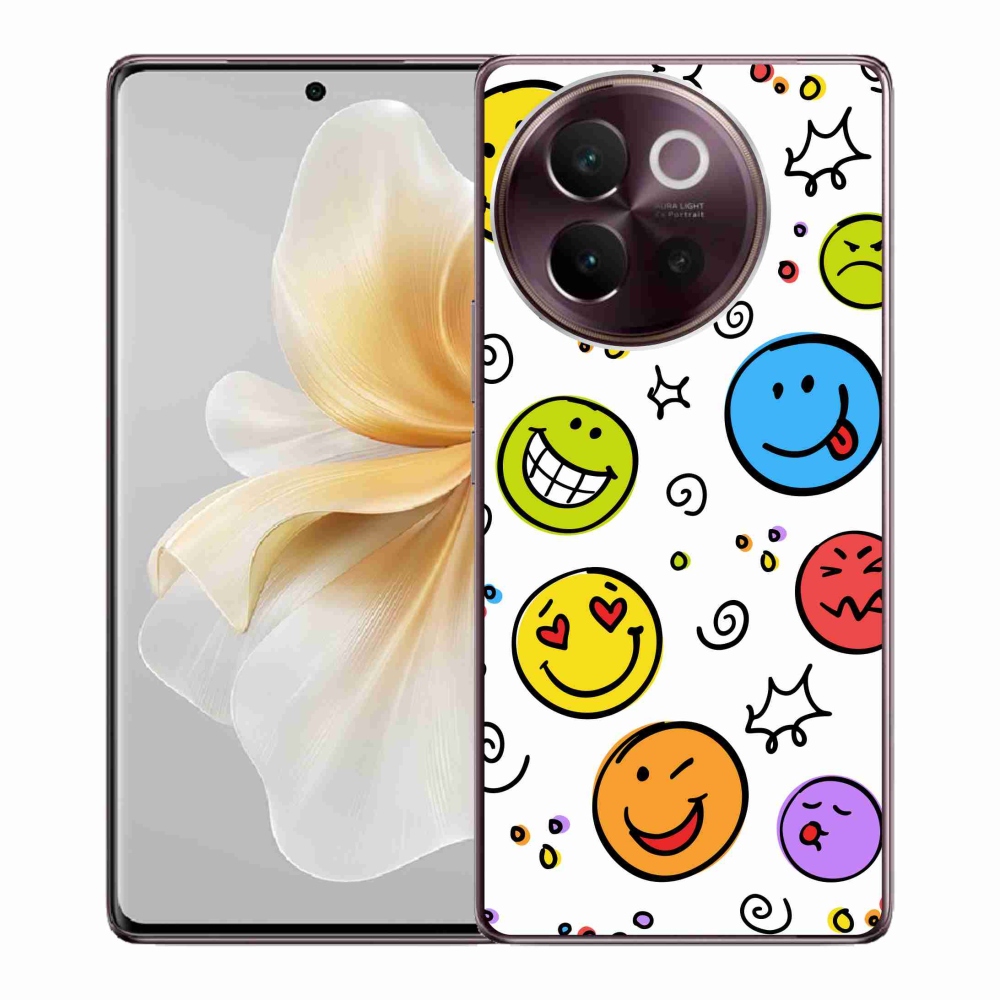 Gél borító mmCase a Vivo V40 Lite 5G készülékhez - smiley-k