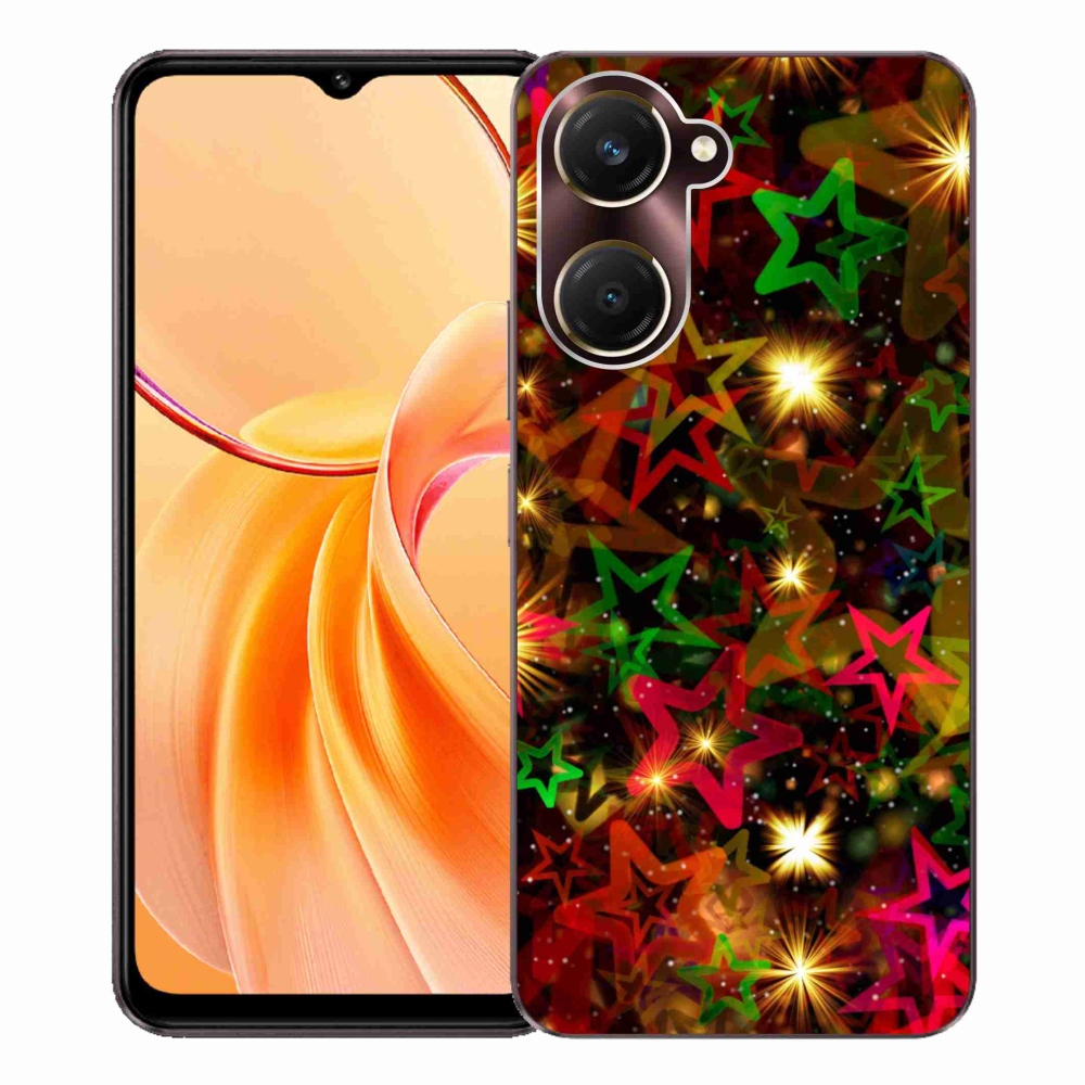 Gél borító mmCase a Vivo Y28s 5G-hez - színes csillagok