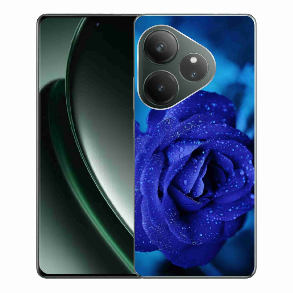 Gél tok mmCase a Realme GT 6 5G/GT 6T 5G számára - kék rózsa