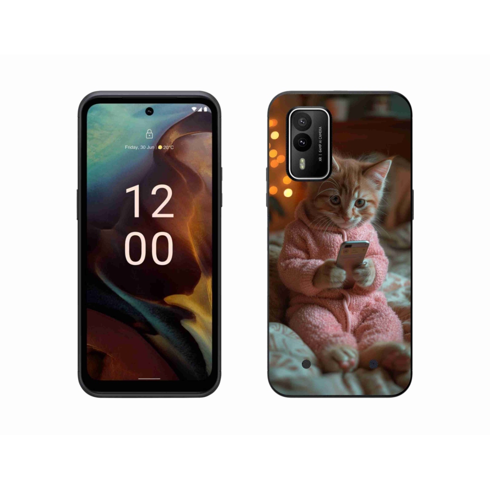 Zselés borítás mmCase a Nokia XR21 készülékhez - baba a mobillal