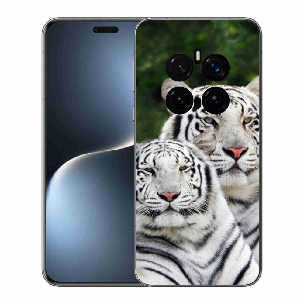 Gél borítás mmCase a Honor Magic 7 Pro 5G készülékhez - fehér tigrisek